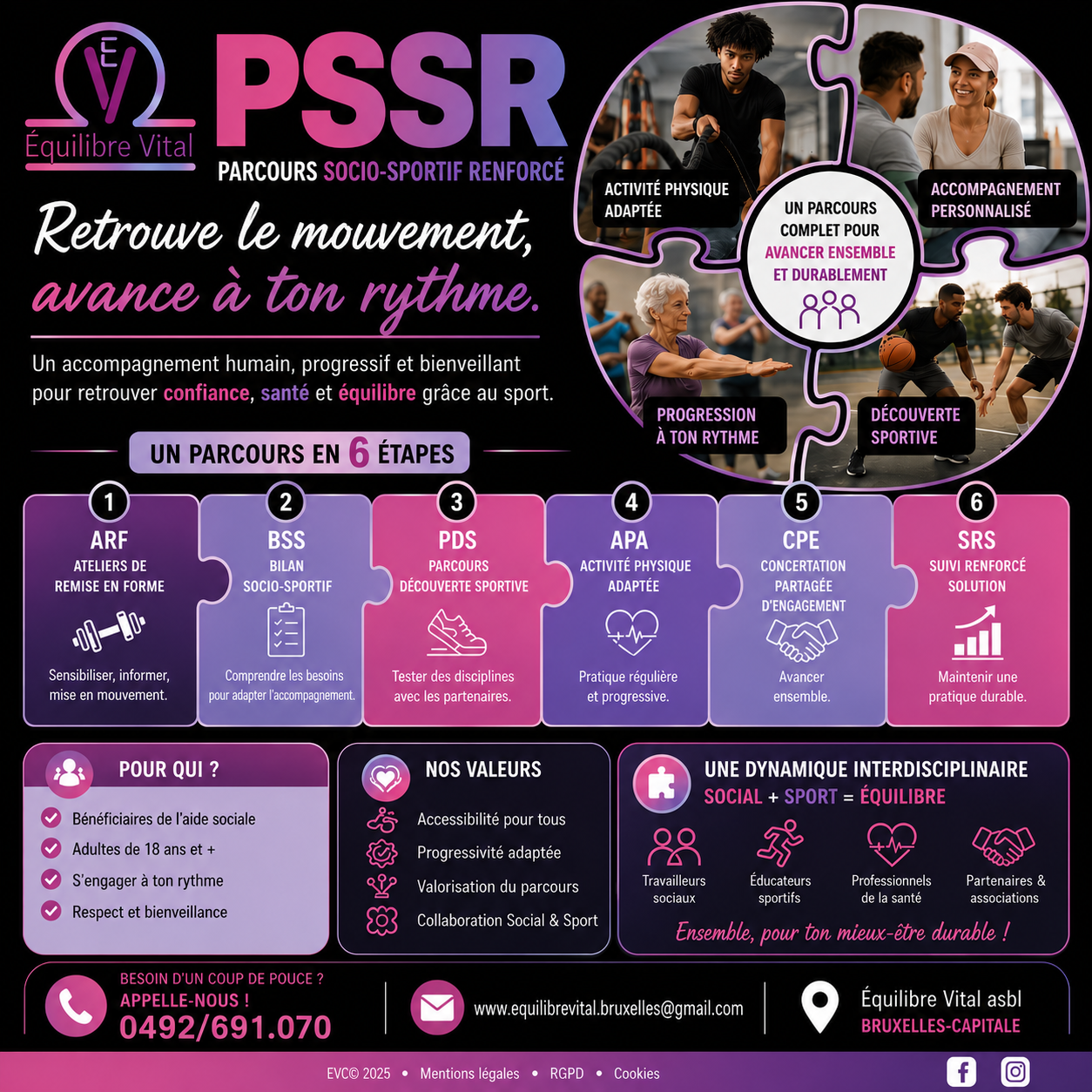 Visuel du Parcours Socio-Sportif Renforcé Équilibre Vital